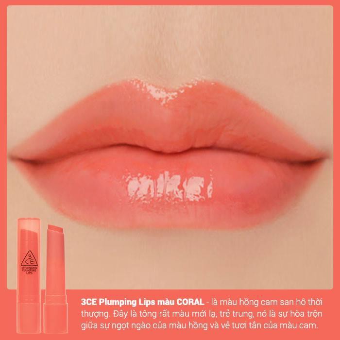 SON DƯỠNG CÓ MÀU 3CE PLUMING LIPS MẪU MỚI NHẤT