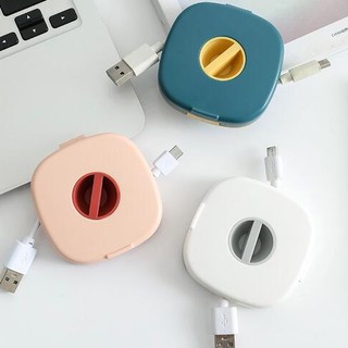 Hộp Đựng Dây Cáp Kèm Sticker/ Tai Nghe Gọn Gàng Siêu Tiện Lợi Nhựa Tốt ABS