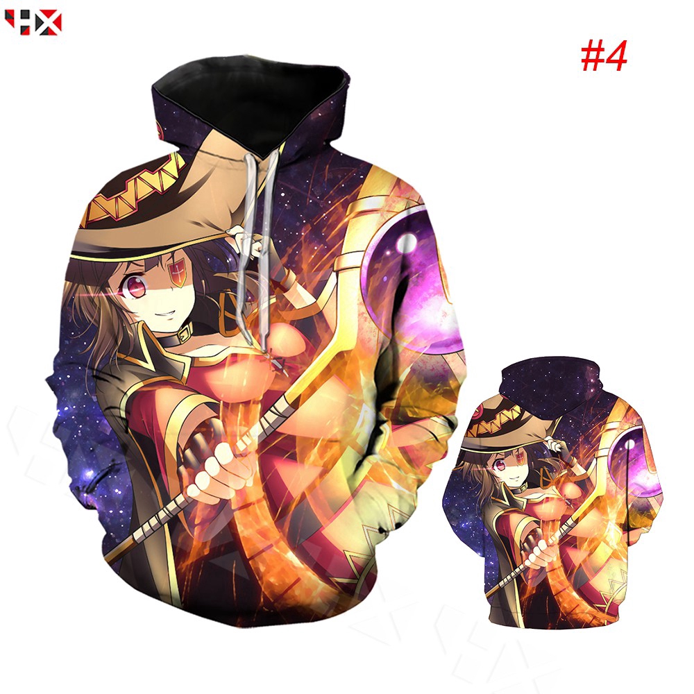 HX KonoSuba Megumin Japanese Anime 3D Print Long Sleeve Hoodie | BigBuy360 - bigbuy360.vn
