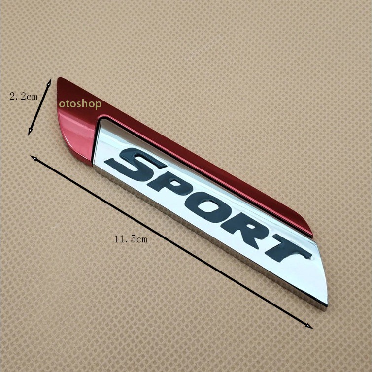 Tem chữ SPORT trang trí xe-Model 2