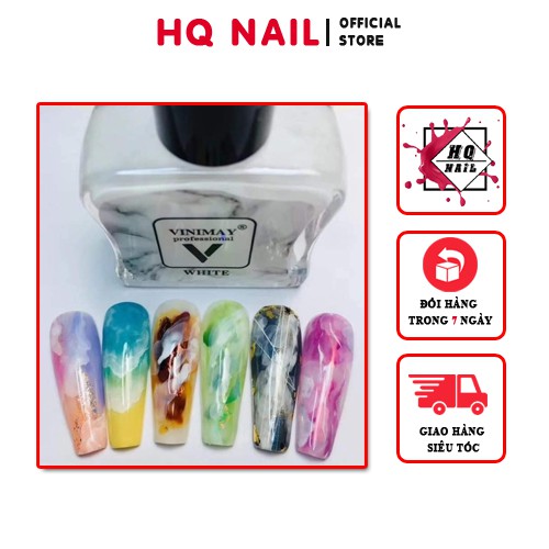 Cồn loang trắng Vinimay Design móng loang vân đá HOT 2020