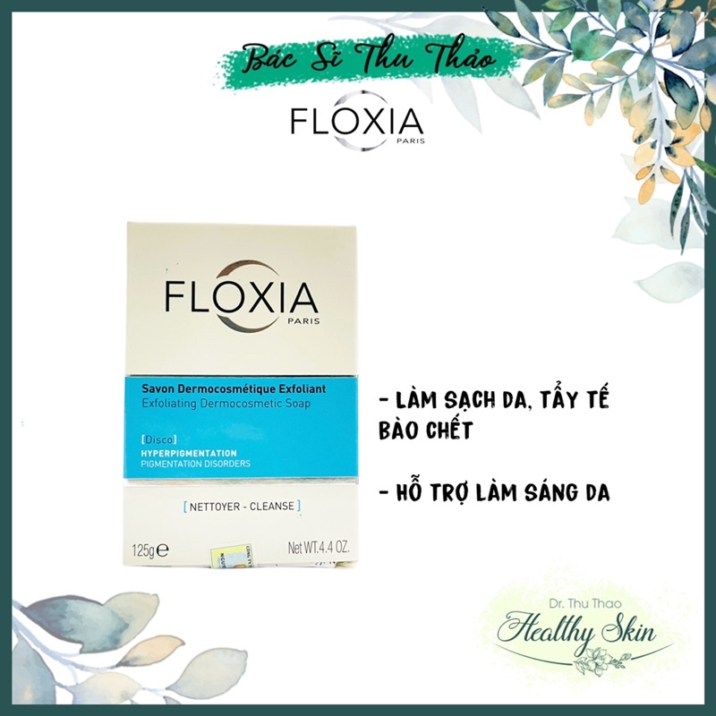 XÀ PHÒNG HỖ TRỢ LÀM SẠCH, SÁNG DA FLOXIA EXFOLIATING DERMOCOSMETIC SOAP