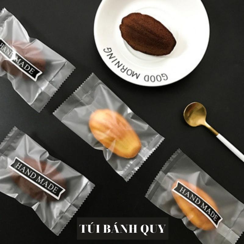 Túi Đựng Bánh Quy Trong Suốt Dập Nhiệt Kích Thước 7x10 Cm Set 100 Túi