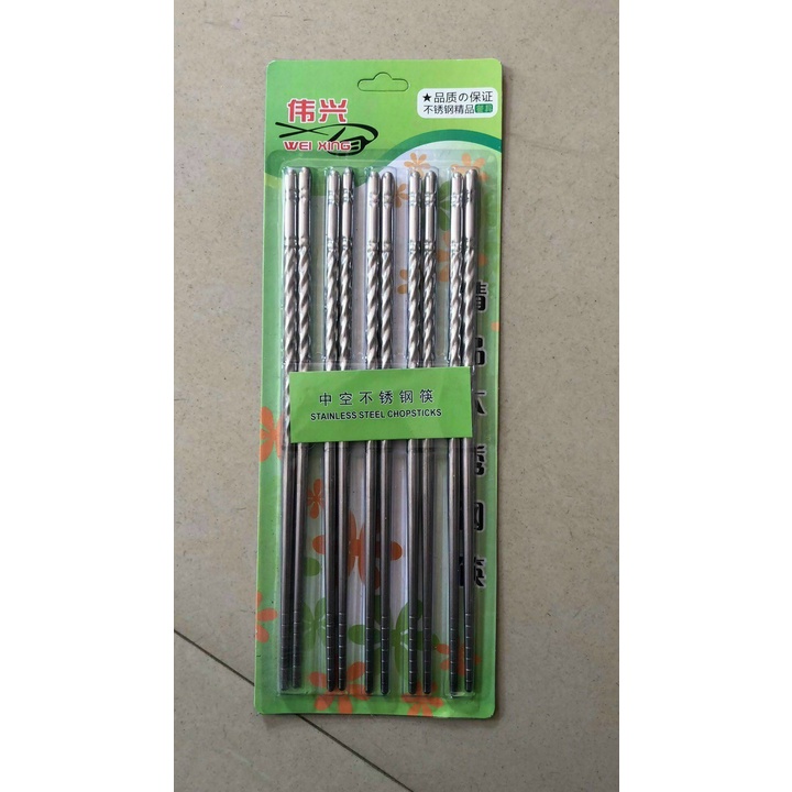 Đũa iox, Vỉ 5 đôi chống ẩm mốc, chiều dài 22cm (Ảnh thật)