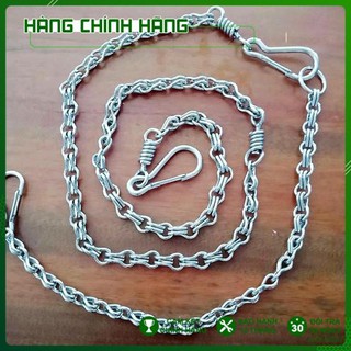 Dây xích inox kèm vòng cổ dành cho thú cưng