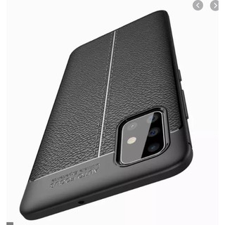 Ốp lưng silicon Samsung Galaxy A71 giả da chống sốc Auto Focus MÀU ĐEN