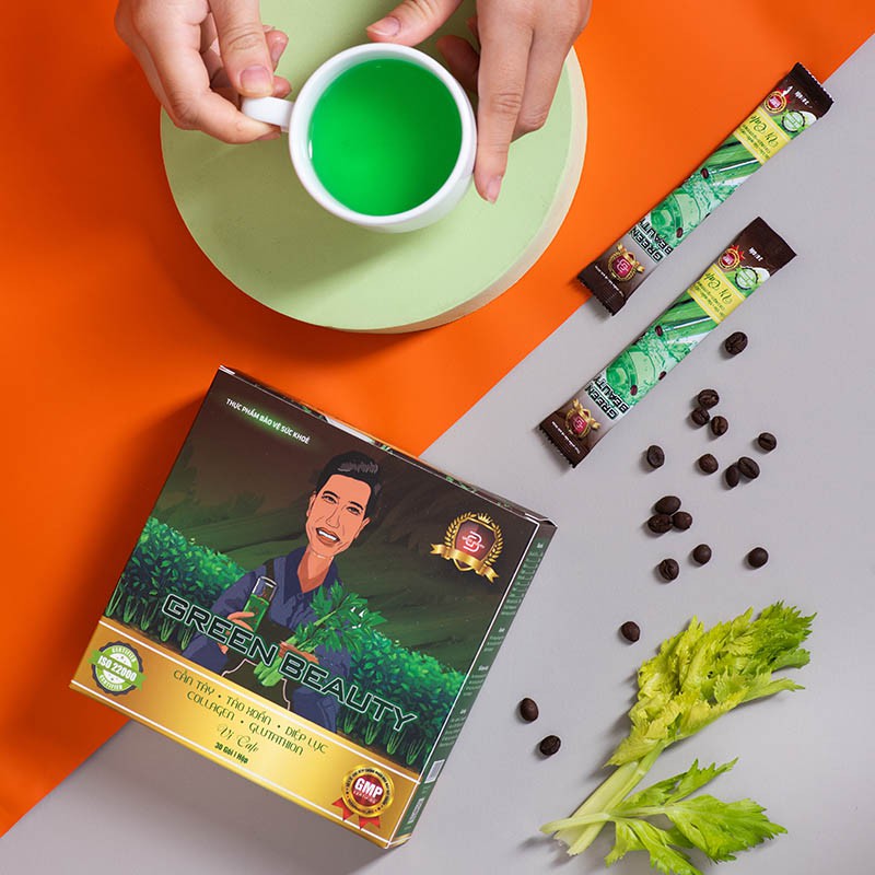 Chính hãng - Nước ép Cần tây Green Beauty vị cafe ( Gói lẻ uống thử )