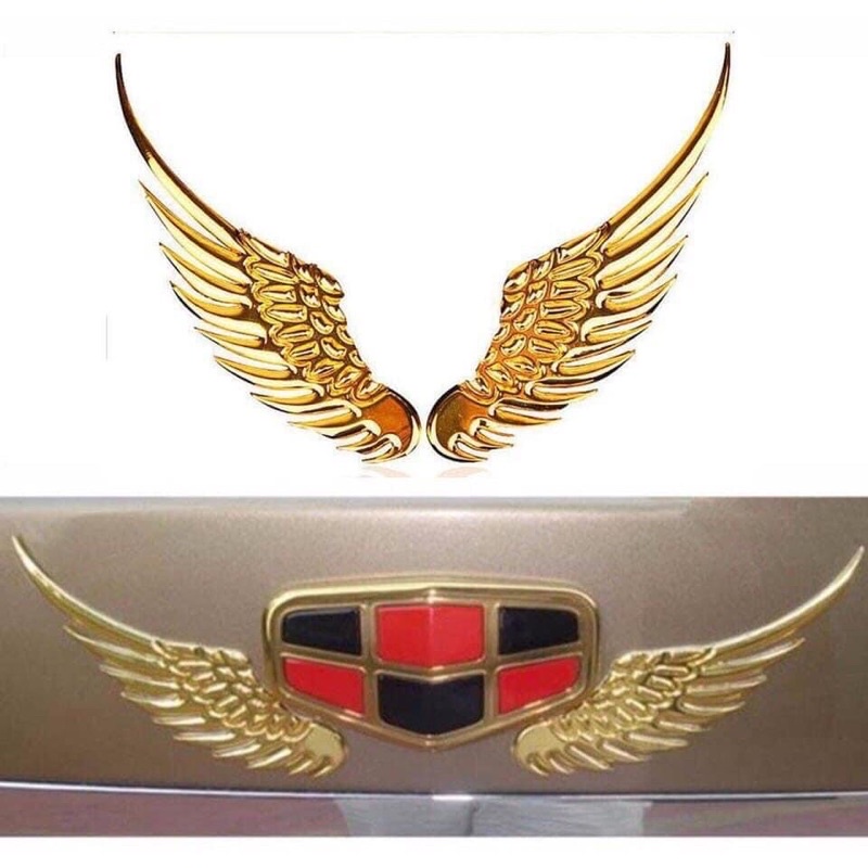 Đôi cánh thiên thần 3D dán trang trí logo hãng ô tô