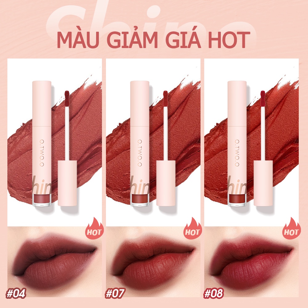 Son Kem Lì O.TWO.O Soft Velvet Mist First Love Lip Mud