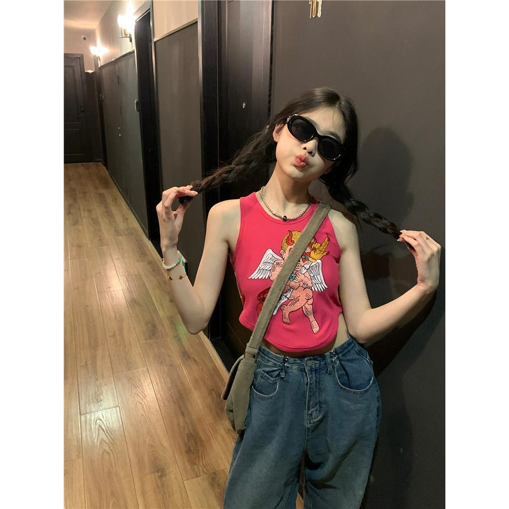 Áo Dây Nữ Cộc Tay In Chữ Slimmer Look 63482