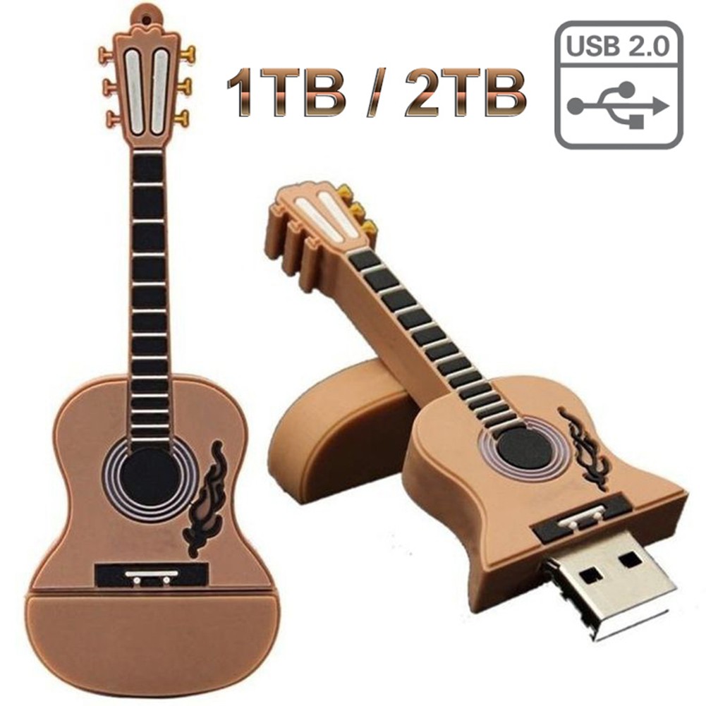 USB 2.0 1TB/2TB thiết kế lưu trữ tài liệu tiện lợi họa tiết cây đàn Guitar