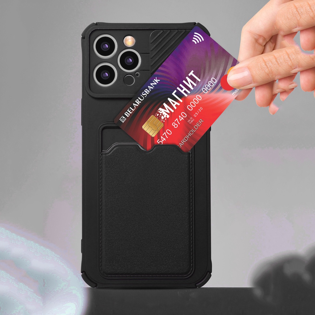 Ốp Điện Thoại Có Ngăn Kéo Đựng Thẻ Cho Samsung Galaxy A12 M12 A22 A32 4G 5G A52 A52S A72 F22 M22