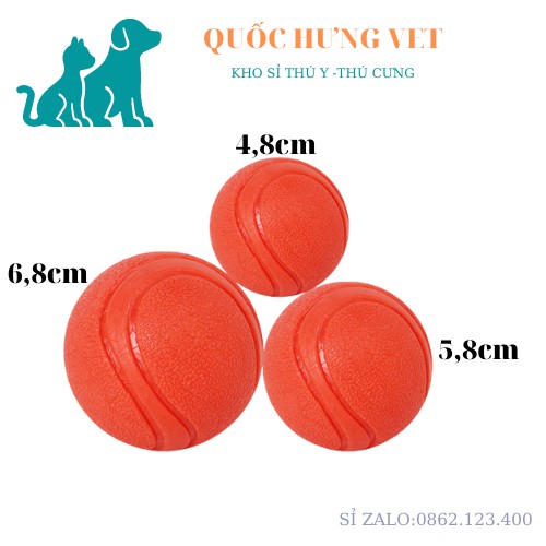 Bóng cao su đặc sọc đồ chơi cho thú cưng QUỐC HƯNG VET-2385-2386-2387