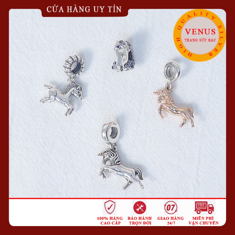 [Charm bạc 925 cao cấp] Charm treo con ngựa- Mã sản phẩm VENUS40