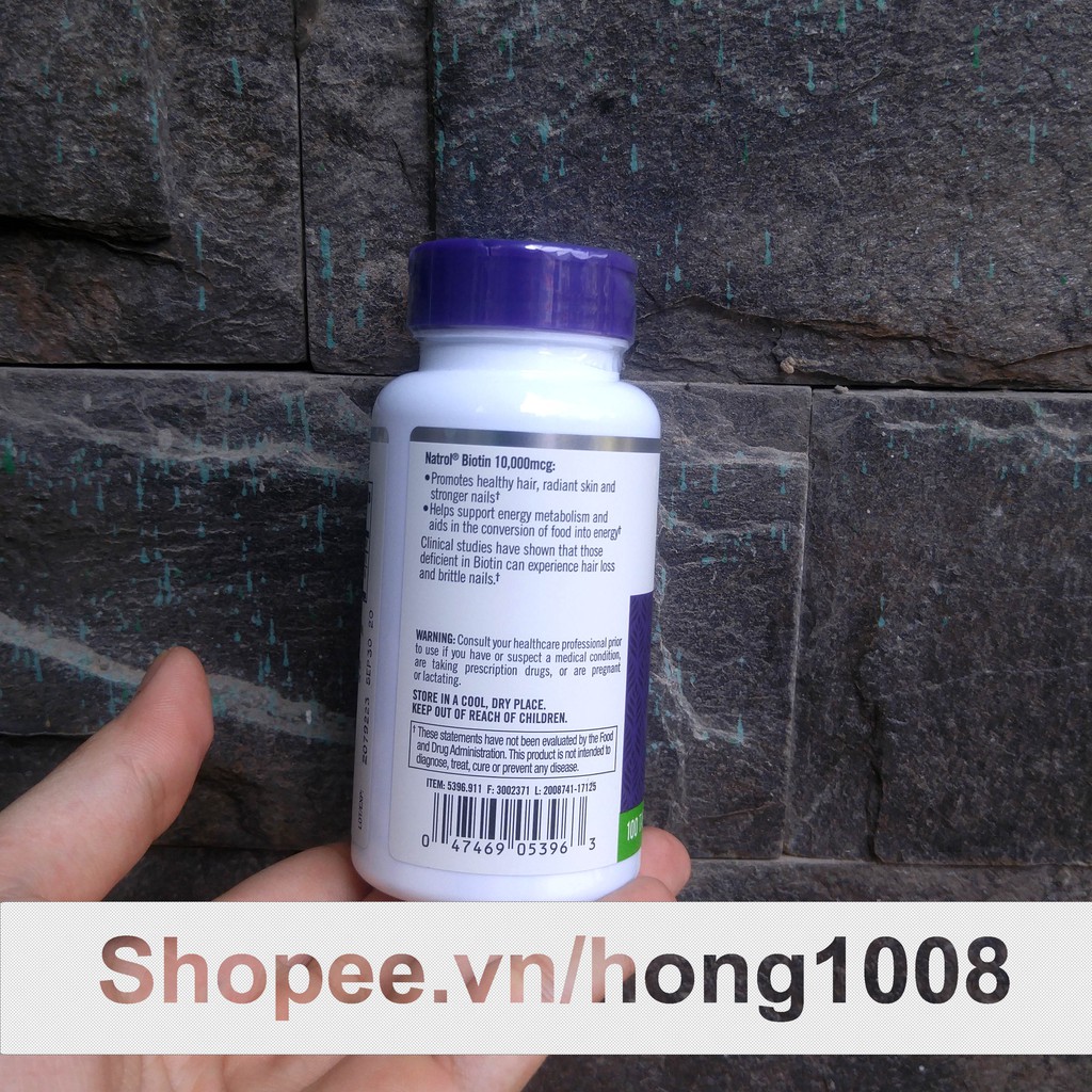 Viên Uống Natrol Biotin 10000 Mcg Của Mỹ 100 Viên | WebRaoVat - webraovat.net.vn