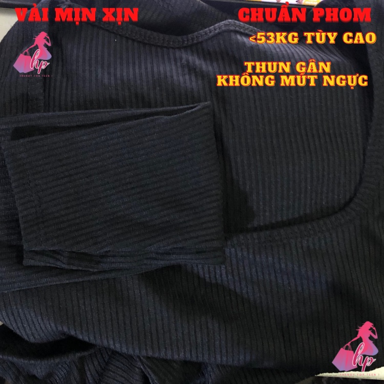 Váy đầm maxi dài nữ ôm body dáng xòe cổ vuông tay dài thun gân xịn thời trang dự tiệc sexy phong cách hàn -VD210