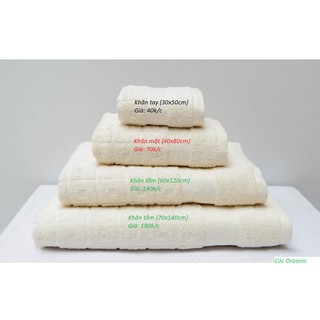 Khăn mặt hữu cơ Mollis 40x80cm (1 chiếc)
