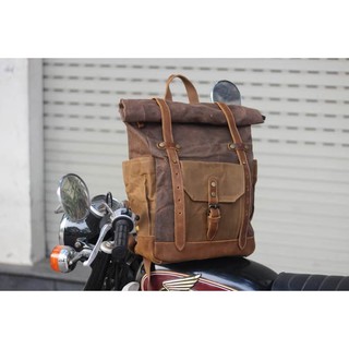 Balo da bò thật , canvas chống nước Nâu coffe  [ Bảo hành 5 năm trên toàn quốc ]