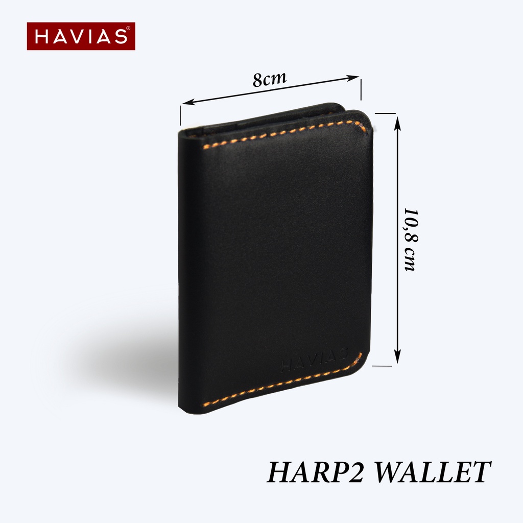 HARP2 HAVIAS ví đứng mini da bò Nappa nhập khẩu 100%