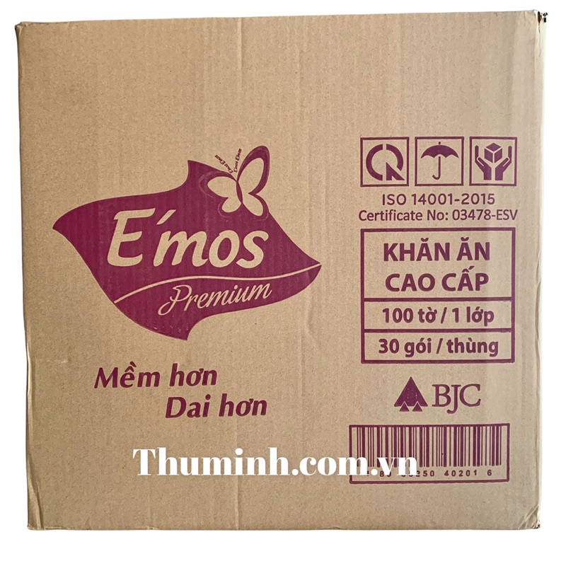 Combo 5 Bịch Giấy Vuông Emos Cao Cấp Bịch 100 Tờ