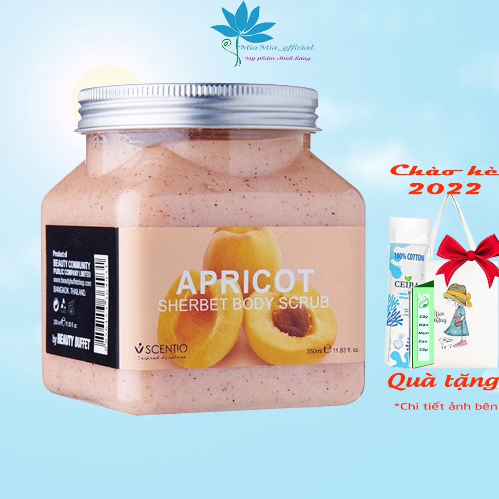 Tẩy Tế Bào Chết Toàn Thân Body Beauty Buffet Scentio Apricot Dưỡng Ẩm Và Sáng Mịn Da Chiết Xuất Quả Mơ 350ml