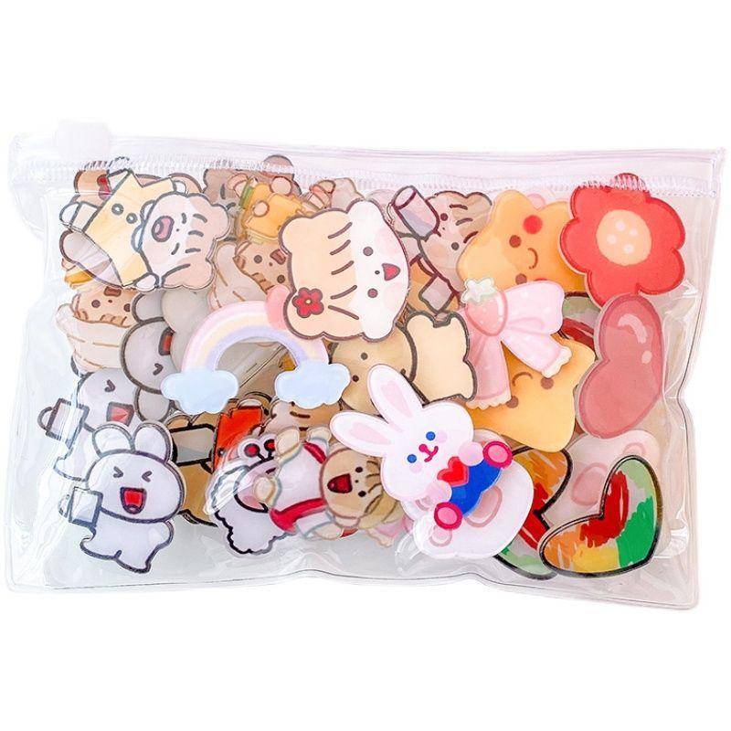 Huy Hiệu Cài Áo Hoạt Hình Phong Cách ins Hàn Quốc Dễ Thương Cho Bé Gái Đi Học