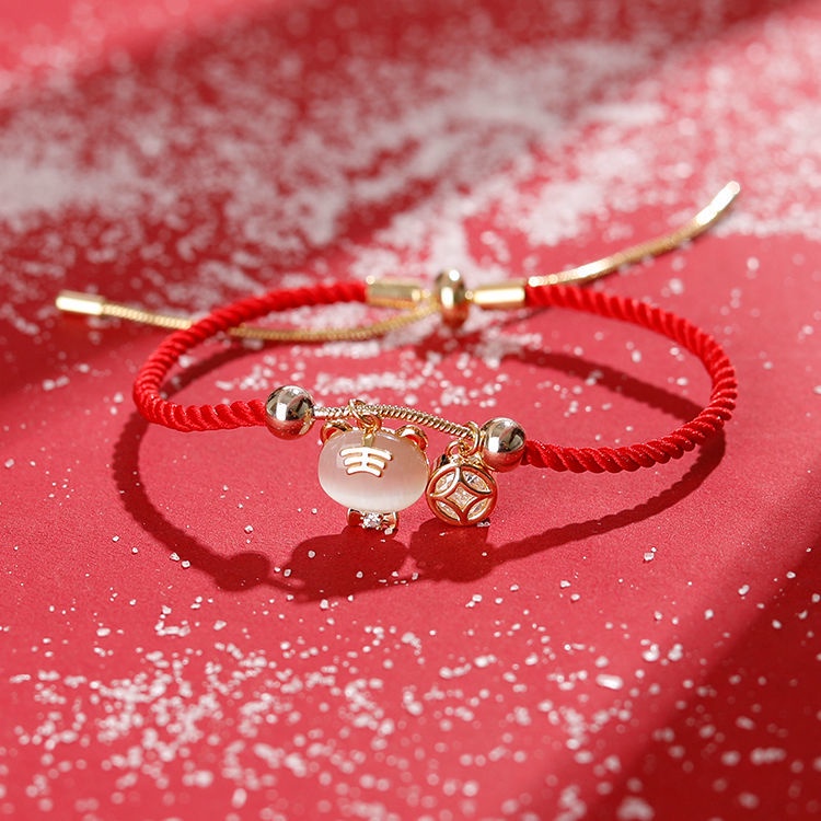 Vòng Tay Dây Đỏ S925 Màu Đỏ May Mắn Cho Nữ Sinh Màu Sắc
