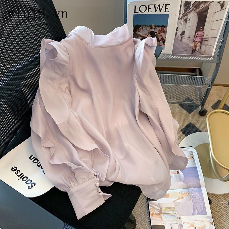 Áo Sơ Mi Vải Voan Thắt Nơ Phong Cách Pháp Thời Trang Mùa Xuân 2022