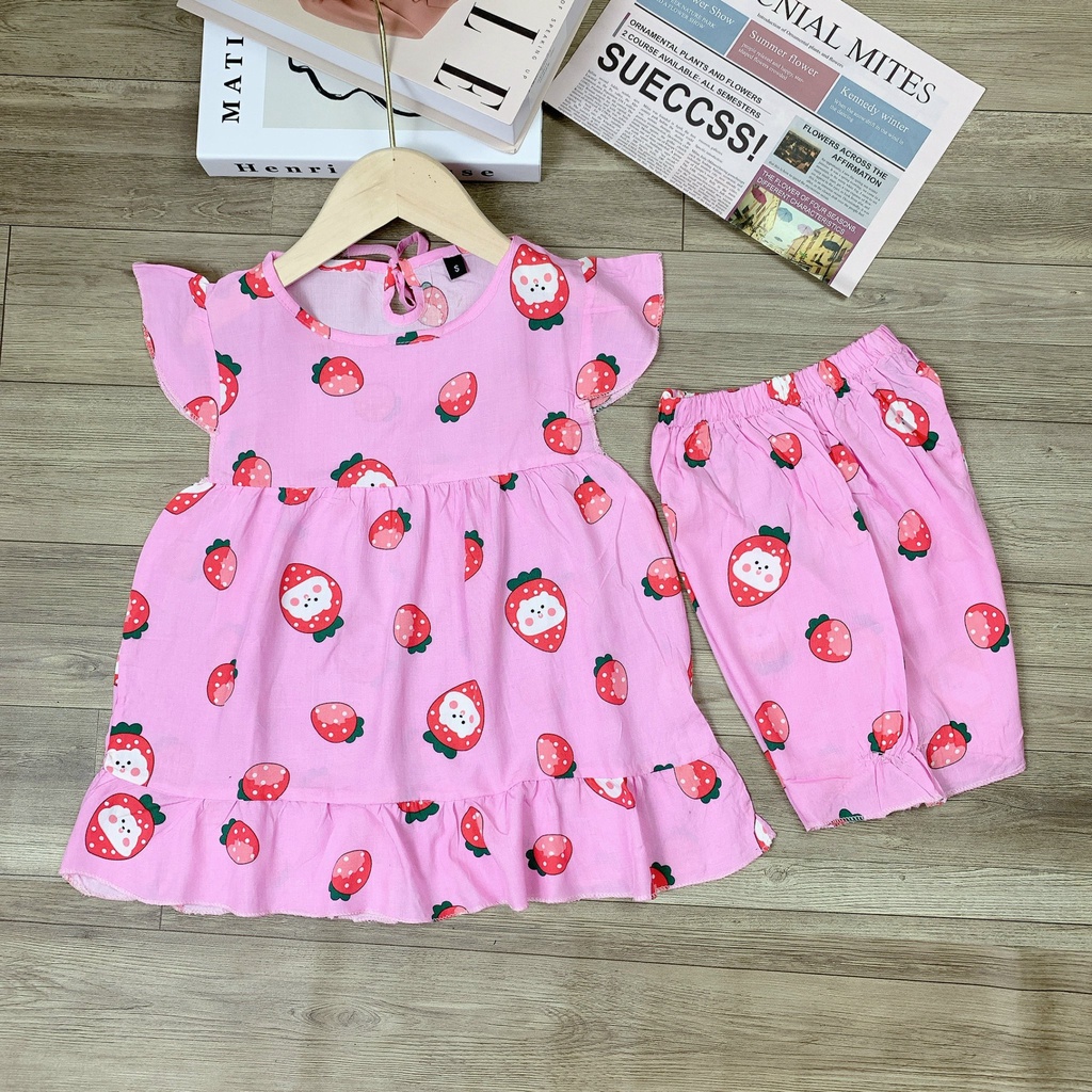 Bộ bé gái lanh lụa size nhỡ 18-28kg XHN928