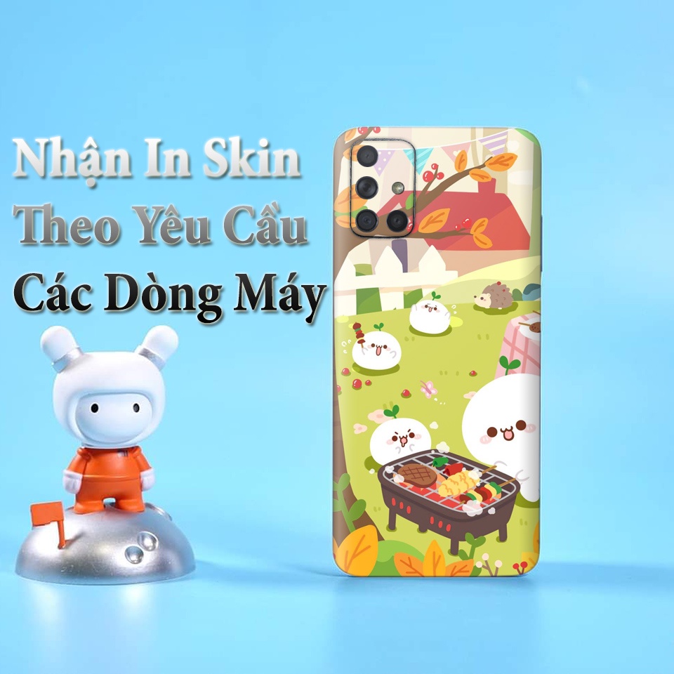 Miếng Dán Skin Điện Thoại In Hình Bánh Bao Cute 1 Cho Iphone 7/ 8/ X/ XS/ 11/ 11 Pro Max Và Các Dòng Máy Android