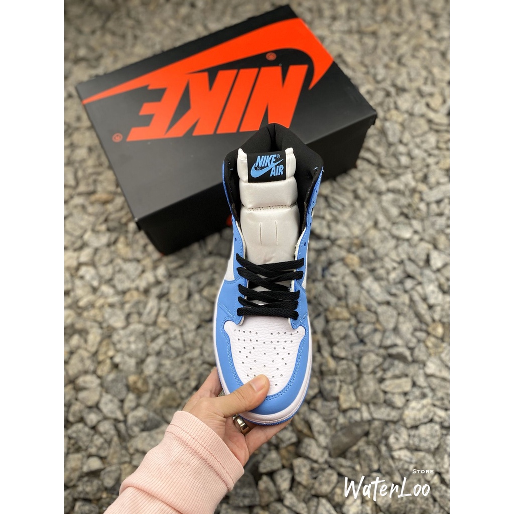 [FREESHIP+HỘP+QUÀ] Giày Thể Thao Sneakers Air Jordan 1 Retro High White University Blue Black Xanh Dương Cổ Cao