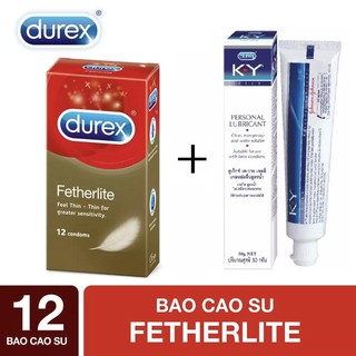 Combo bao cao su durex siêu mõng+gel KY