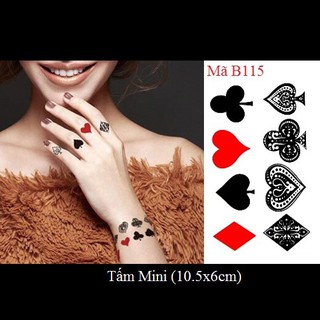 Hình xăm dán lá bài B115