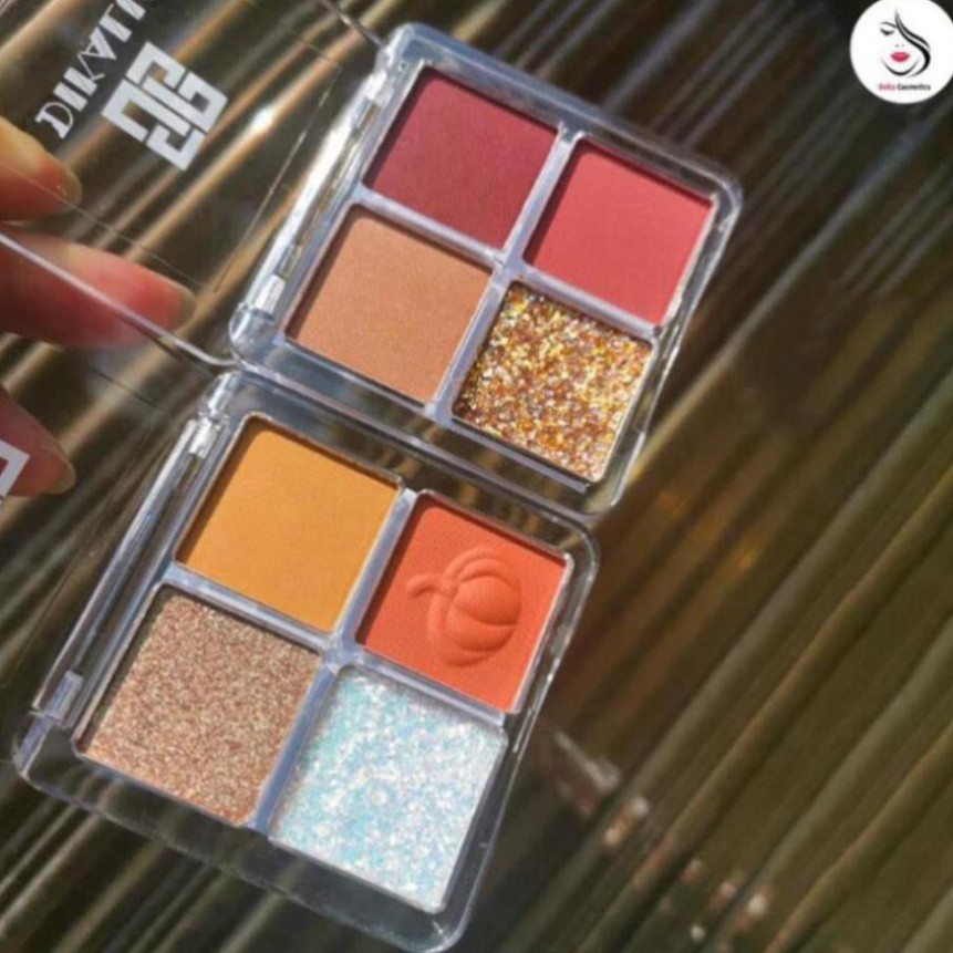 ( quynh123 ) Bảng Phấn Mắt 4 Ô Dikalu Pumpkin Wine Red | BigBuy360 - bigbuy360.vn