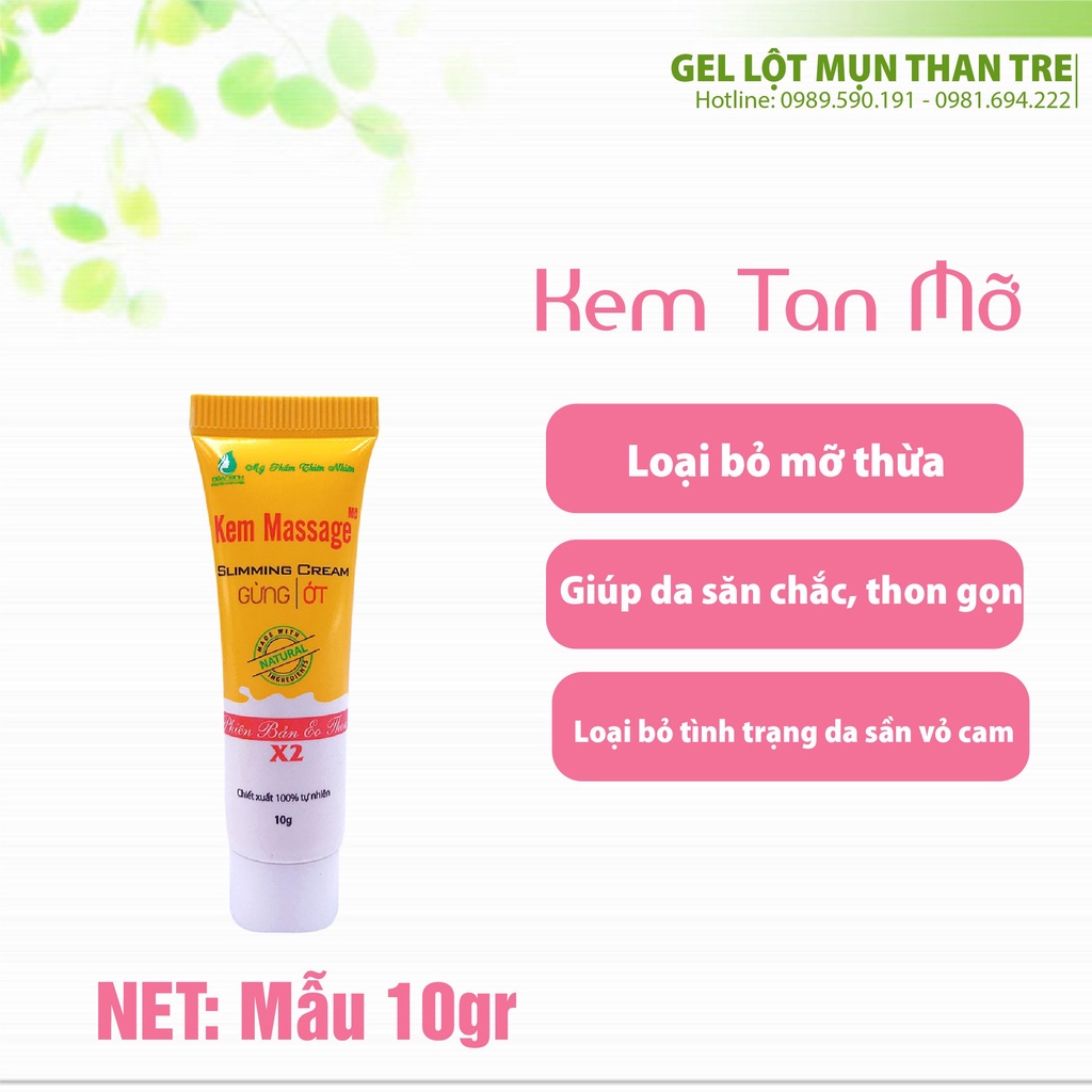 Kem Tan Mỡ Ngân Bình , Kem Massage Gừng Ớt Chính Hãng