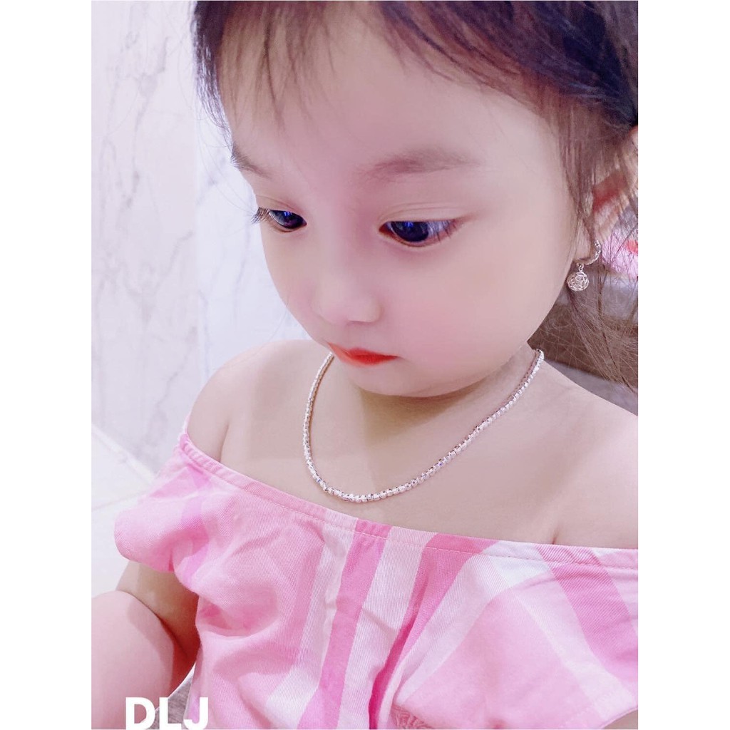 DÂY CHUYỀN BI BẠC BÉ GÁI- VÒNG CỔ TRẺ EM