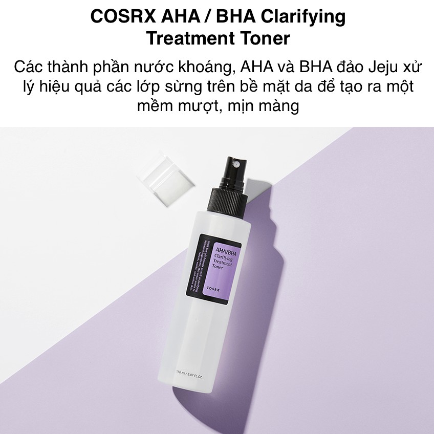 (150ml) Nước Hoa Hồng Cosrx AHA/BHA Clarifying Treatment Toner