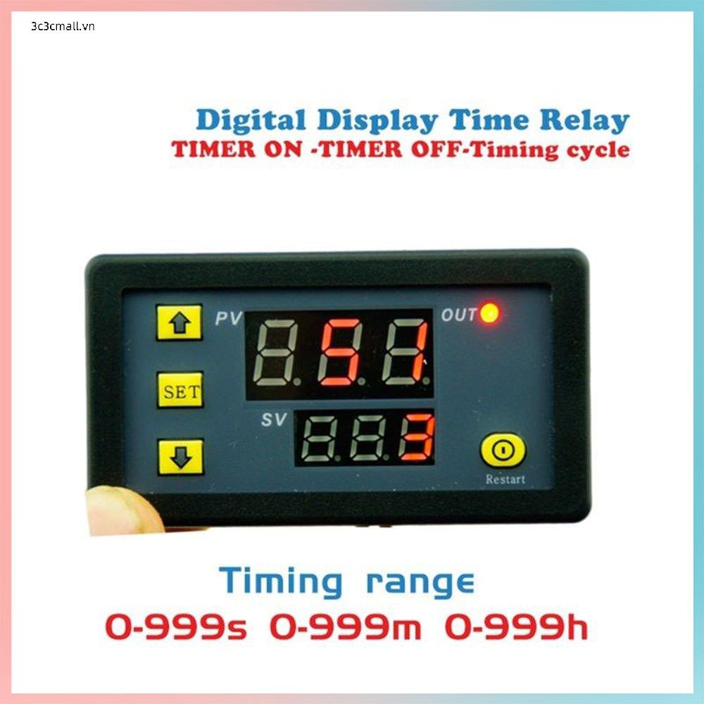 ✨chất lượng cao✨12V 110-220V Timing Delay Relay Module Cycle Timer Digital LED Dual Display