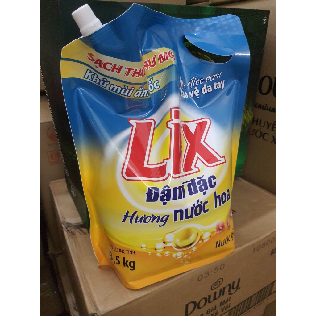 Nước Giặt LIX ĐẬM ĐẶC, hương NƯỚC HOA túi 3,5kg