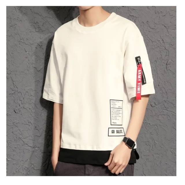 [Video thật] Áo thun tay lỡ phối viền cotton thoáng mất layout (unisex nam nữ đều mặc được) | BigBuy360 - bigbuy360.vn