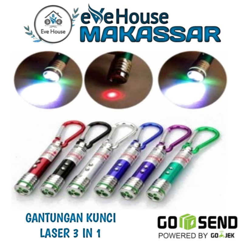 Đèn Pin laser Đỏ Makassar A0140 3 Trong 1