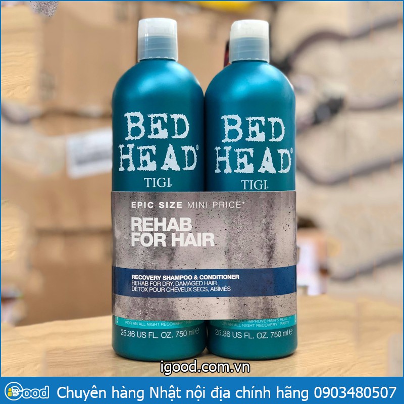 Cặp gội xả Tigi Bed Head 750ml hàng UK