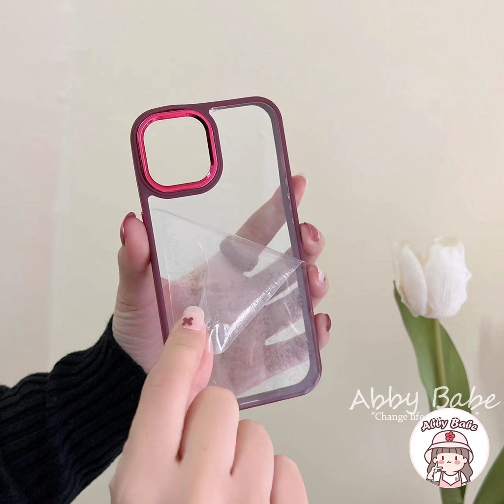Ốp Điện Thoại Acrylic Trong Suốt Mạ Màu Sang Trọng Chống Mồ Hôi Cho Iphone 11 7Plus 13 12 11 Pro Max X XS 12 13 XR