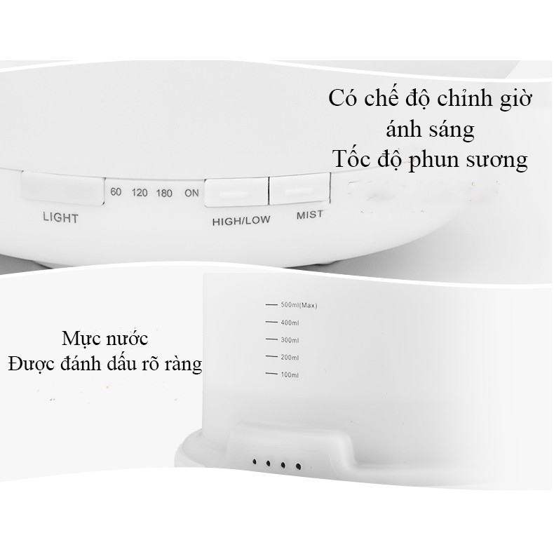 Máy tạo độ ẩm siêu âm, tinh dầu đa năng chăm sóc da (màu vàng ấm áp)