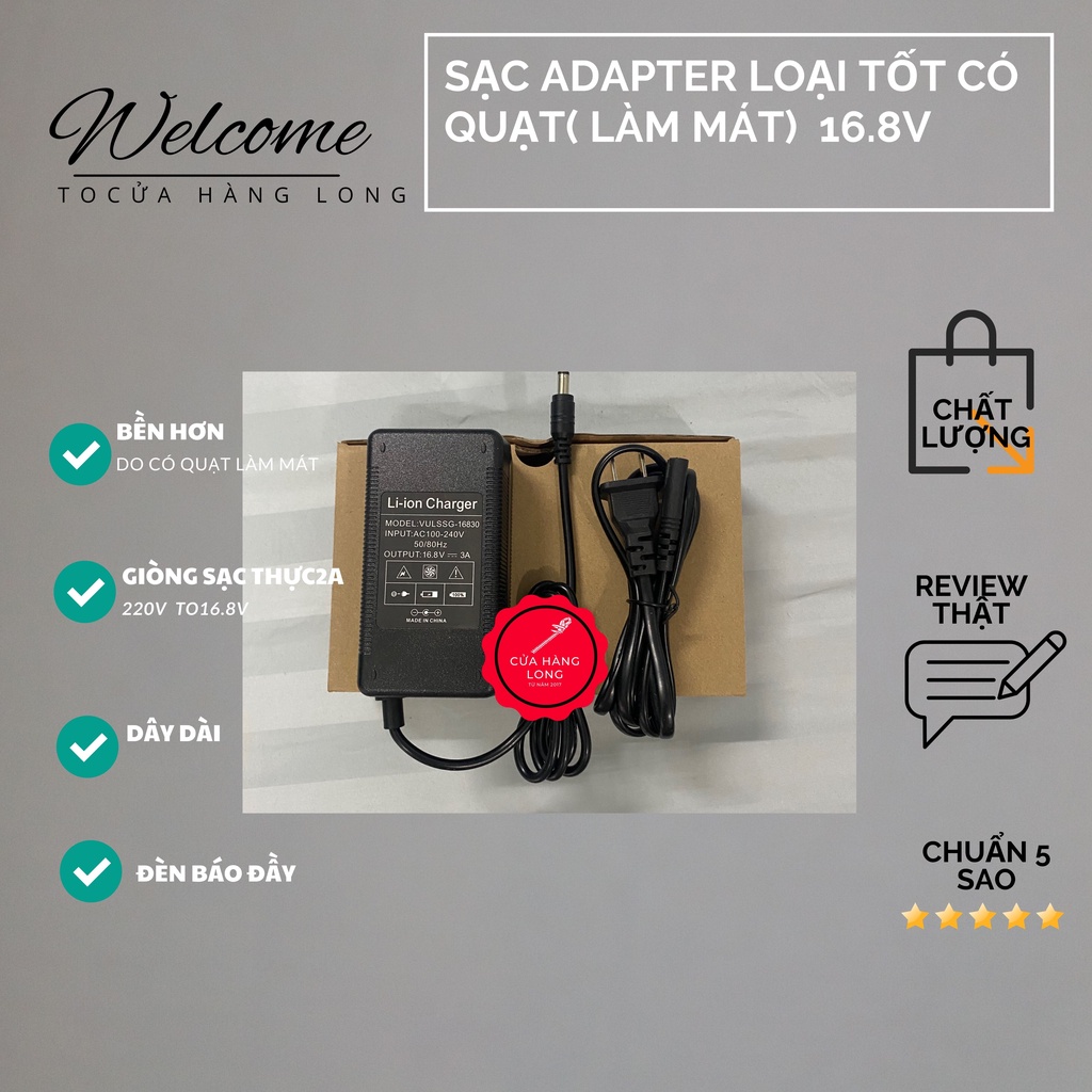 Loại lớn 2A dùng cho pin 21 v có quạt làm mát