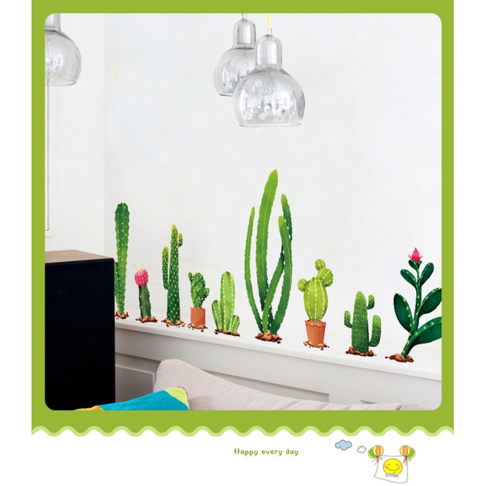 Decal trang trí tường - Xương Rồng Nhiều mẫu khác nhau