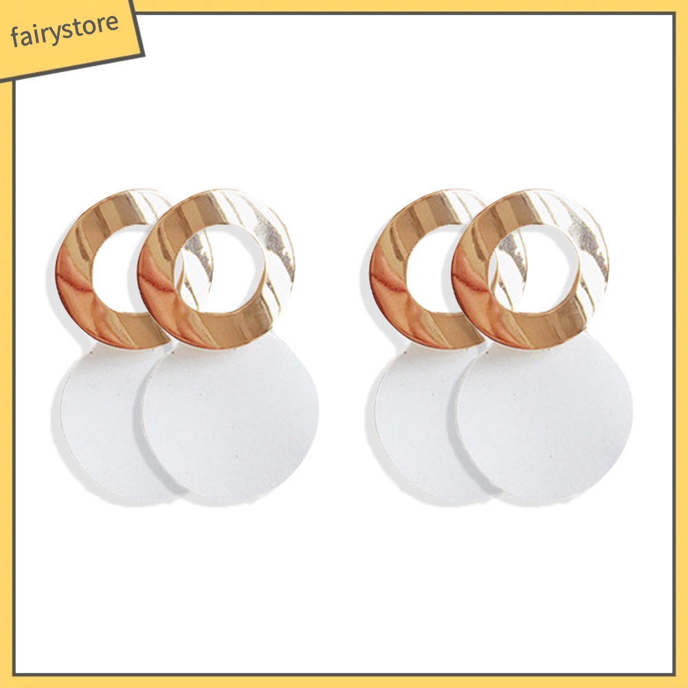 Bộ 2 Đôi Hoa Tai Thiết Kế Hình Học Cá Tính Cho Nữ