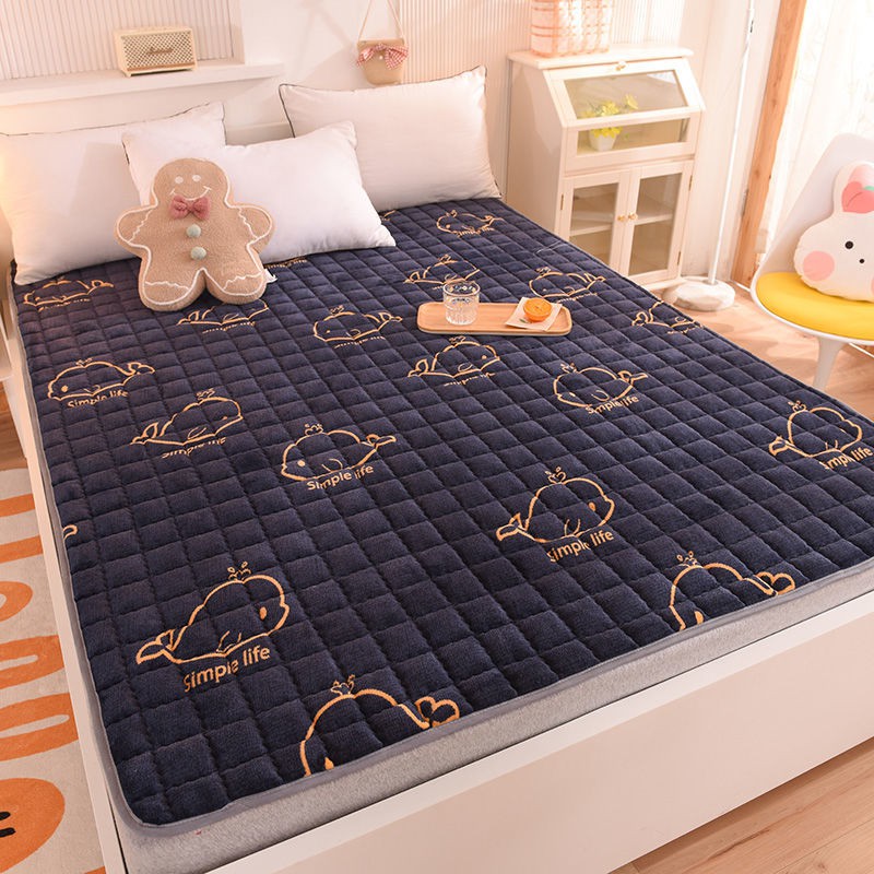 👑 Nệm trải giường đơn bằng flannel 1.5m 1.8m X2. 0 thảm