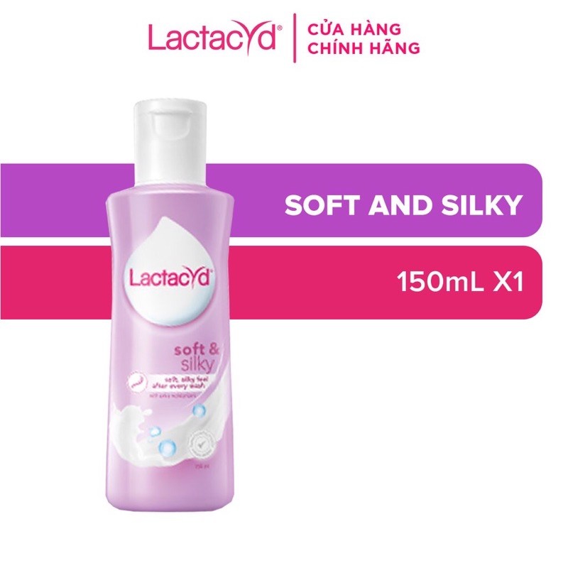 Dung Dịch Vệ Sinh Phụ Nữ Lactacyd Soft &amp; Silky 150ml {Date 2023}