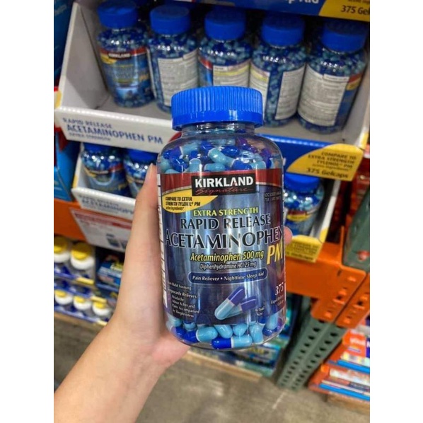Viên uống Kirkland Signature Rapid Release Acetaminophen 500mg PM Hỗ